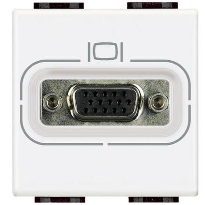 Priza video HD15 Living Light Bticino N4282, alb