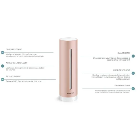 Dispozitiv smart de monitorizare a calitatii aerului Netatmo Home Coach Wireless NHC-EC