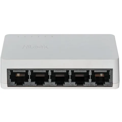 Switch cu 5 porturi HikVision HiLook NS-0505D, 10/100/1000 Mbps, 10 Gbps, 7.4 Mpps, MAC 2K, fara management