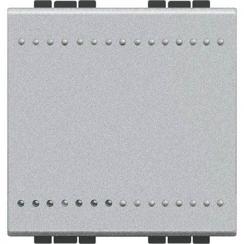 Intrerupator cu revenire (sonerie) 2 module 10A Living Light Bticino NT4005M2A, argintiu