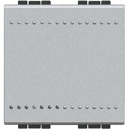Intrerupator simplu 2 module 16A Living Light Bticino NT4001M2N, argintiu