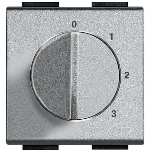 Selector rotativ 4 pozitii Bticino Living Light NT4016, argintiu