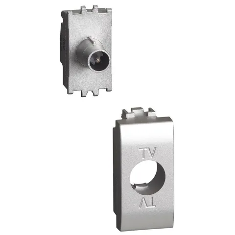 Priza tv directa 1 modul Bticino Living Light NT4202DN, argintiu