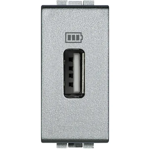 Priza usb 1 modul Living Light Bticino NT4285C1, argintiu