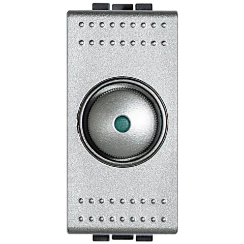 Variator cap scara 1 modul rezistiv 60-500 W Bticino Living Light NT4402N, argintiu