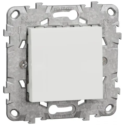Intrerupator cap scara 2M Schneider Noua Unica NU520318Z, 10A cu suport fixare si gheare, alb