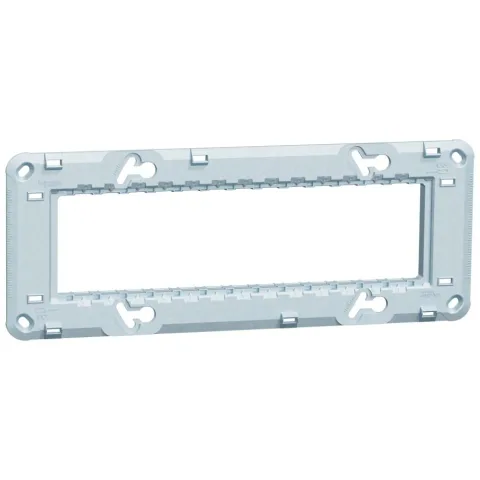 Rama suport 7 module Zamak Schneider Noua Unica NU7107, alb, bej, antracit, aluminiu