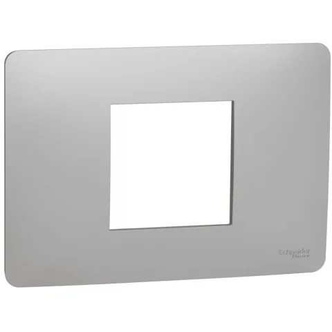 Rama Unica Studio 2 module Schneider Noua Unica NU210230, aluminiu