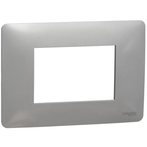 Rama Unica Studio 3 module Schneider Noua Unica NU210330, aluminiu