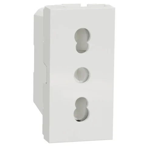 Priza 1M standard italian Schneider Noua Unica NU302318, alb