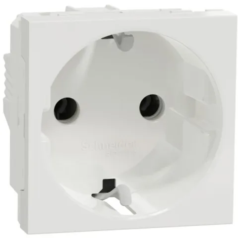 Priza schuko 2M Schneider Noua Unica NU303618, alb