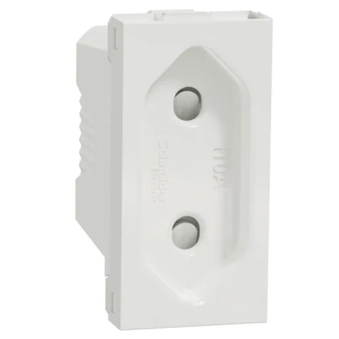 Priza 1 modul standard European Schneider Noua Unica NU303118, alb