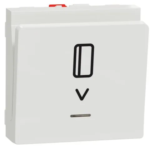 Intrerupator cartela NO/NC 10A 2 module Schneider Noua Unica NU328318, alb
