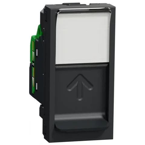 Priza date RJ45, CAT6 UTP, 1m Schneider Noua Unica NU341454, antracit