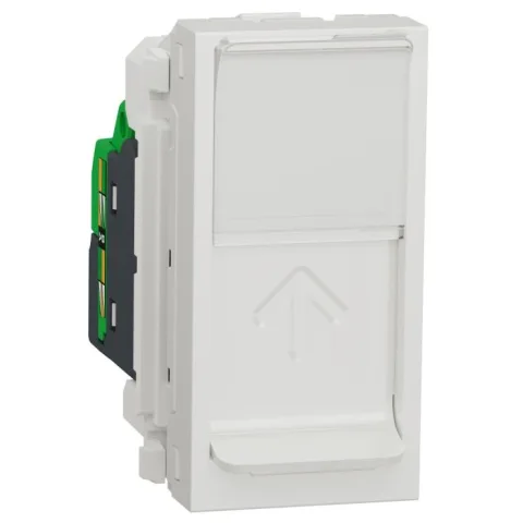Priza date RJ45 CAT5E 1M UTP Schneider Noua Unica NU341018, alb