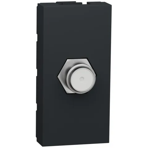 Priza TV cablu coaxial tip F 1m Schneider Noua Unica NU346854, antracit