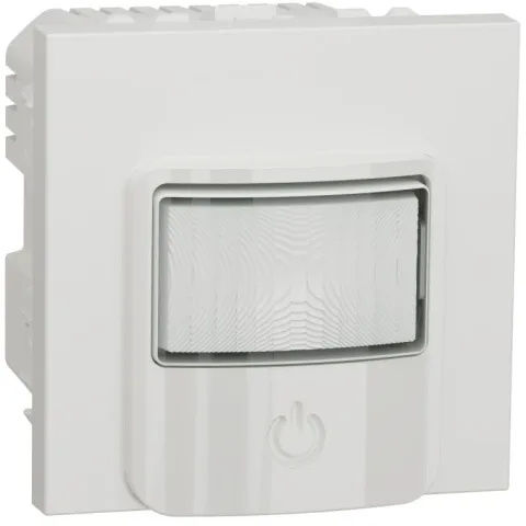 Detector miscare cu intrerupator I/O 10A 2 module Schneider Noua Unica NU352518, alb