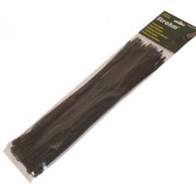 Set 50 coliere (soricei), plastic, 300x4.8mm Strohm SM-CV-300-4-8-BK, negru