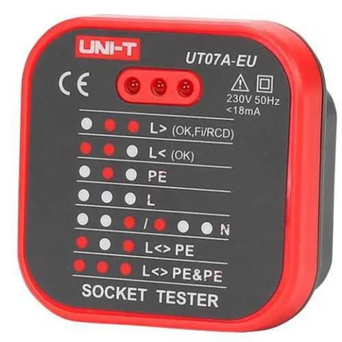 Tester priza EU UNI-T SOCKTEST-UT07A-UNIT