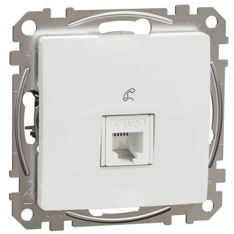 Priza telefon RJ11, Schneider, SDD111491, Sedna Design, alb