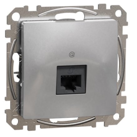 Priza RJ45 Cat5E UTP, Schneider, SDD113451, Sedna Design, aluminiu