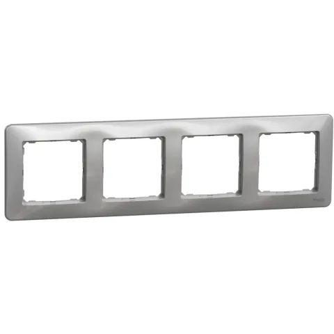 Rama 4 posturi, Schneider, SDD313804, Sedna Design, aluminiu