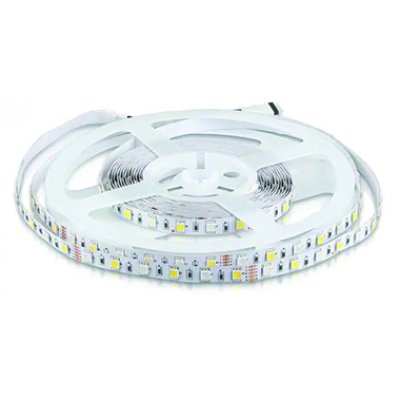 Banda LED SMD5050 60LED/M RGB + alb cald IP20 5M V-TAC SKU-212553