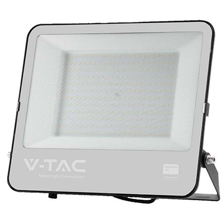Reflector LED SMD 200W 6500K IP65 cablu 1M cip Samsung - negru V-TAC SKU-23444