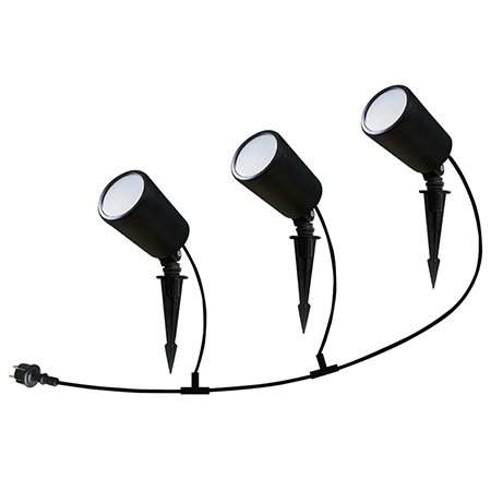 Set corp iluminat LED RGB 3IN1 5.2W IP65 - negru V-TAC SKU-3015