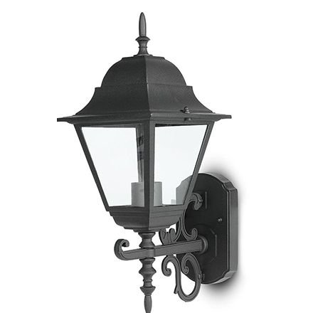 Corp iluminat montaj perete E27 IP44 - negru mat V-TAC SKU-7521