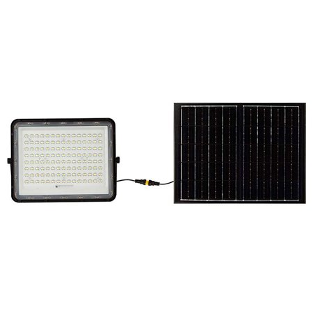 Reflector cu incarcare solara 20W 1800LM 6400K - negru V-TAC SKU-7827