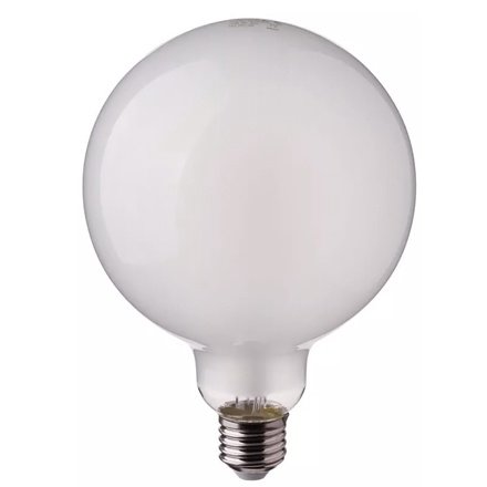 Bec LED G125 E27 7W cu filament 6400K alb rece sticla mata V-TAC SKU-7190