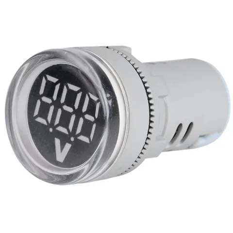 Voltmetru digital cu LED si afisaj luminos Indicator de tensiune AC 60-500V, ALB SINOTIMER ST16V-01