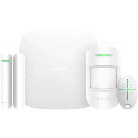 Kit alarma AJAX STARTERKIT(WHT), wireless, LAN + 2G, alb