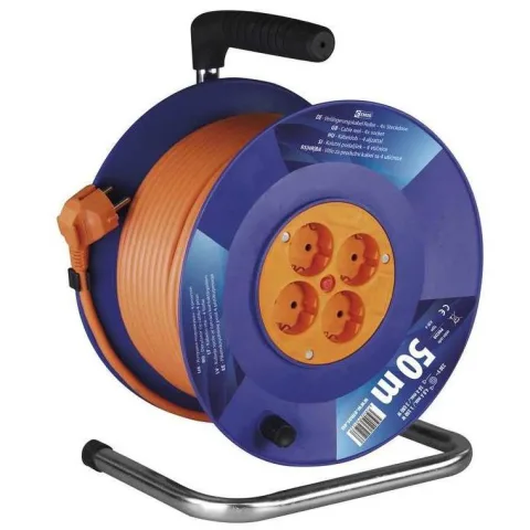 Prelungitor pe tambur 50m 3X1.5 4 prize Emos P09250