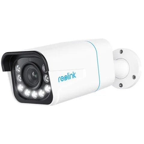 Camera supraveghere exterior IP Reolink P430, 4K, IR 30 m, color noaptea 30 m, 2.7 - 13.5 mm, motorizat, slot card, microfon, sirena, detectie oameni