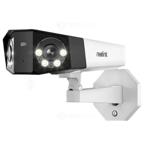 Camera supraveghere IP exterior Reolink Duo 2 P730 PoE, 8MP, slot card, lumina alba/IR 30 m, detectie oameni/vehicule, microfon