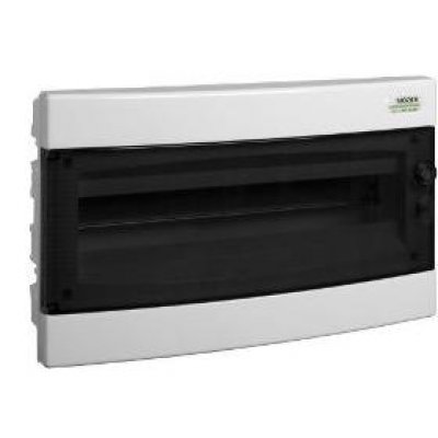 Cofret de distributie din plastic, montare incastrata , usa transparenta, IP40, 1 rand, 18 module Noark PNF 18T ( 101513 )