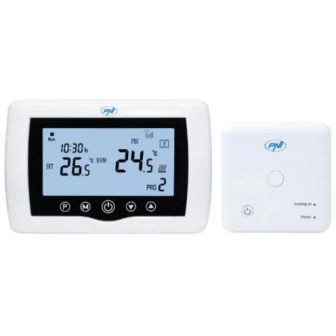 Termostat inteligent PNI CT36 fara fir, cu WiFi, control prin Internet, pentru centrale termice, APP TuyaSmart