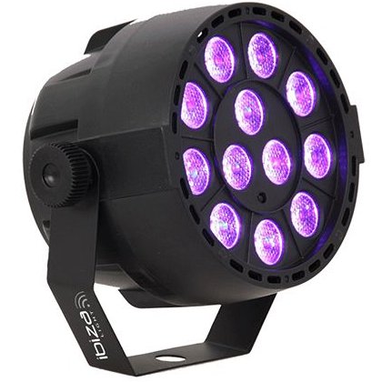 Proiector LED UV 12X2W cu microfon si DMX Ibiza Light PAR-MINI-UV