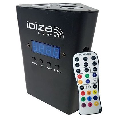 Proiector LED portabil RGBW 4WX3 cu acumulator 4000MA si DMX Ibiza Light PAR-TRUSS-BAT