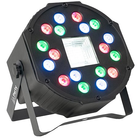 Par LED cu stroboscop 18 LED x 0.75W Ibiza Light PARTY-PAR-STR