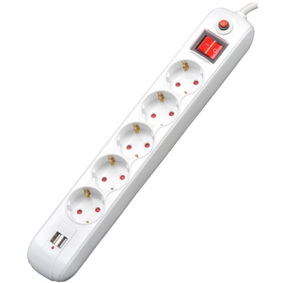 Prelungitor SPACER SCHUKO x5 16A 1.8m PP-5-18 USB
