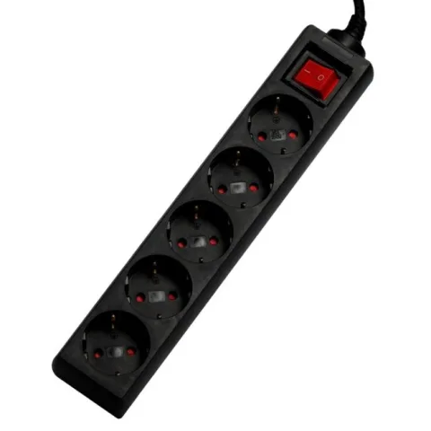 Prelungitor SPACER SCHUKO x5 16A 3m BK PP-5-30 USB
