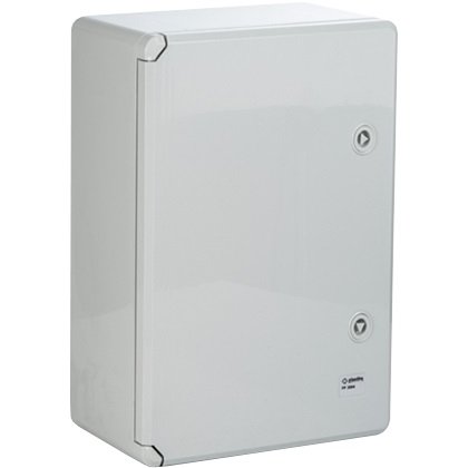 Cutie distributie IP65 din ABS gri, usa mata, placa metalica, 400x600x200 mm Plastim PP3008