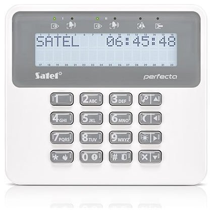 Tastatura alarma Satel PRF-LCD-WRL, Afisaj LCD, Wireless, Compatibila PERFECTA