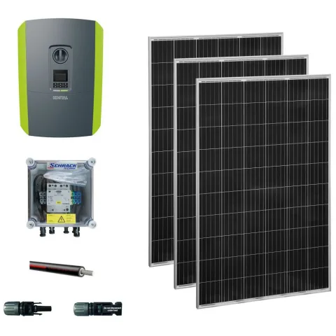 Kit sistem fotovoltaic 3KW modul IGTL 3.0,12 250W,clasa II,MC4,cablu4mmp 100m Schrack PVS31215--