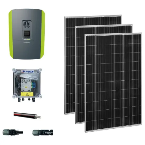 Kit sistem fotovoltaic 5kW, trifazat, panouri Schrack PVS52030--