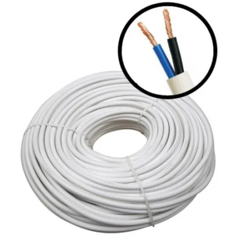 Rola 100m cablu electric litat (multifilar) de cupru MYYM / H05VV-F 2x0.75