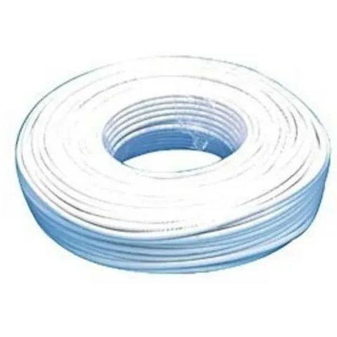 Rola 100 ml cablu coaxial RG59, 75R,1x0.643mm,fire cupru+Folie Al+PE Foamed +48x0.10mm cupru / 6mm PVC alb, Well RG59-CU/CU-100-WL
